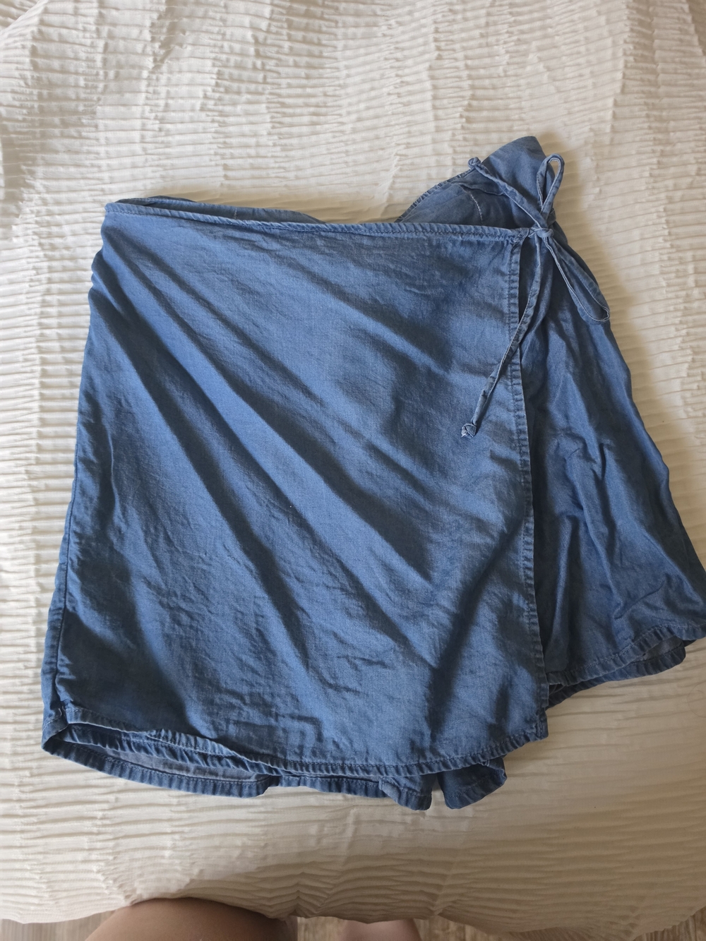 Zac & Rachel Blue Wrap Mini Skort with Side Tie